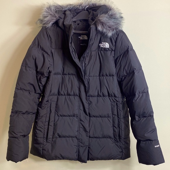 The North Face Jackets & Blazers - The North Face Black Hooded Jacket with faux fur trim Size XL NWOT